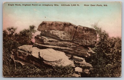 Albertype Eagle Rock Highest Point Alleghany Mountains Near Deer Park Maryland