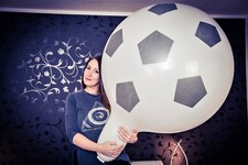 1 x Cattex 35" Riesenluftballon SOCCER BALL * FOOTBALL * FUSSBALL * WHITE * WEIß