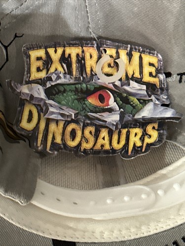 Gorra Extreme Dinosaurs Dibujos Animados Snapback Juvenil Niño T-BONE 1997 90s De colección NUEVA - Imagen 10 de 10