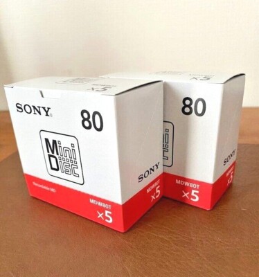 Sony MD Minidisc 80 MDW80T Minutes Recordable Blank Media Mini Disc From Japan