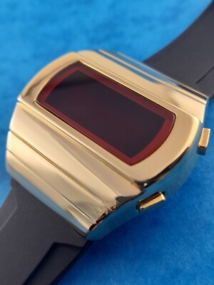 GOLD KOJAK TELLY SAVALAS 70er Jahre alt Vintage Style LED DIGITAL seltene Retro Uhr 
