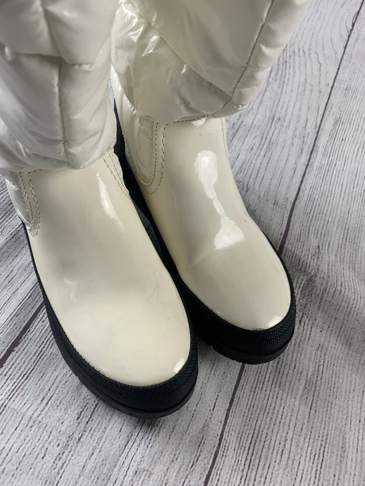 Botas de nieve Madden Girl para mujer 7,5 blancas negras Foto 4 de 4