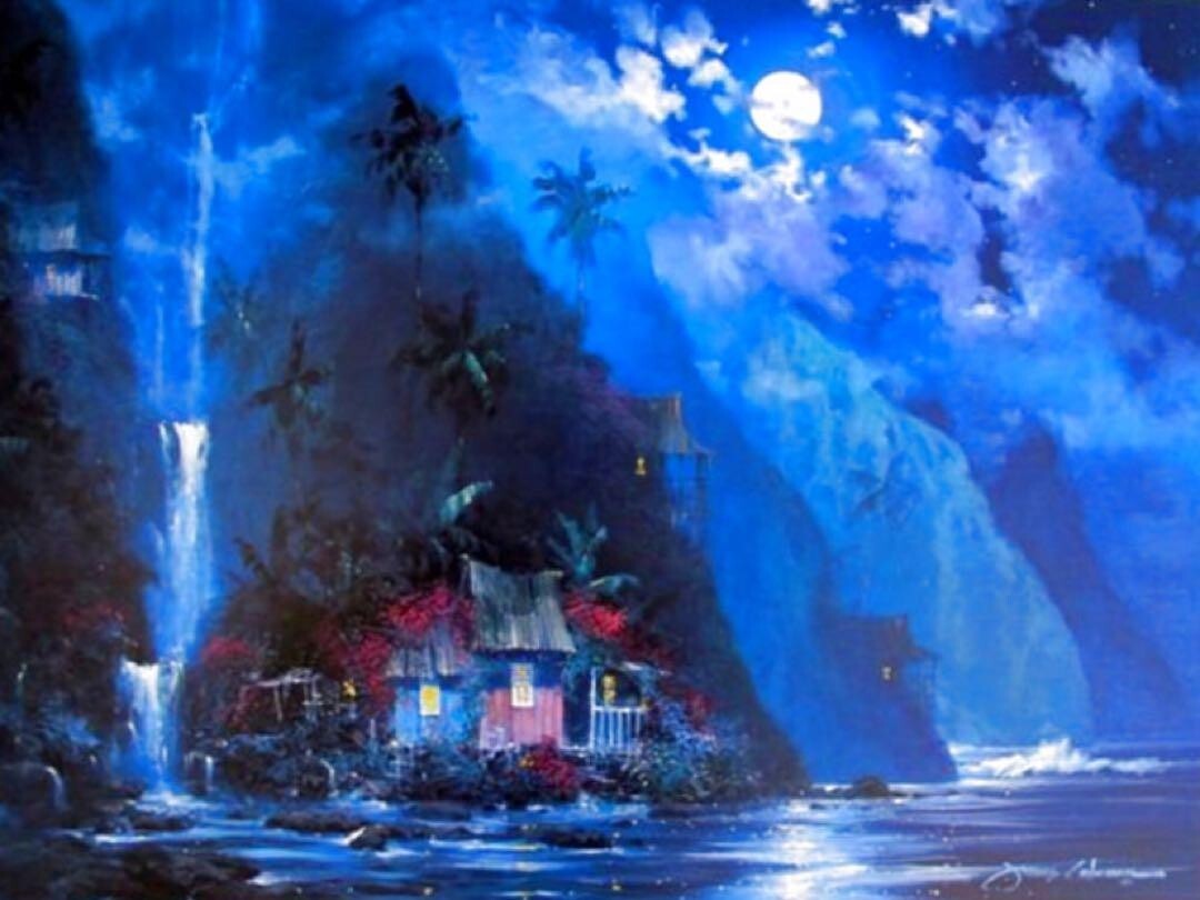 James Coleman Night Paradise 1997 Original Giclee on Canvas
