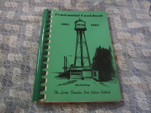 Spiral 1983 Centennial Cookbook Lincoln IA Historical Info