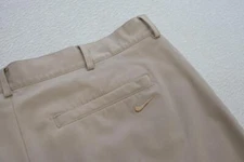 Nike Golf Pants Stretch Dri Fit Performance Beige Flat Athletic Mens Sz 34 x 32