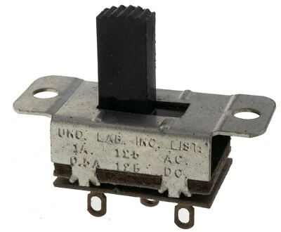 10X - Stackpole SPDT 3 terminal Slide Switch 1A/125VAC 0.5A/125VDC Panel Mount
