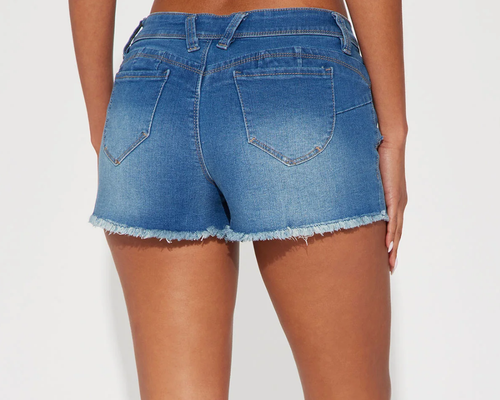 Jeans Mini Shorts YMI WBB Low Rise Medium Stretch recycelt weich Gr. 7 28 x 3