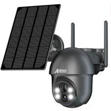 ANRAN 3MP Battery Solar Powered Wireless Pan/Tilt Outdoor Security Camera System
