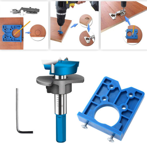For Kitchen Cabinet Doors 35mm Concealed Cabinet Hinge Hole Cutter with Drill UK