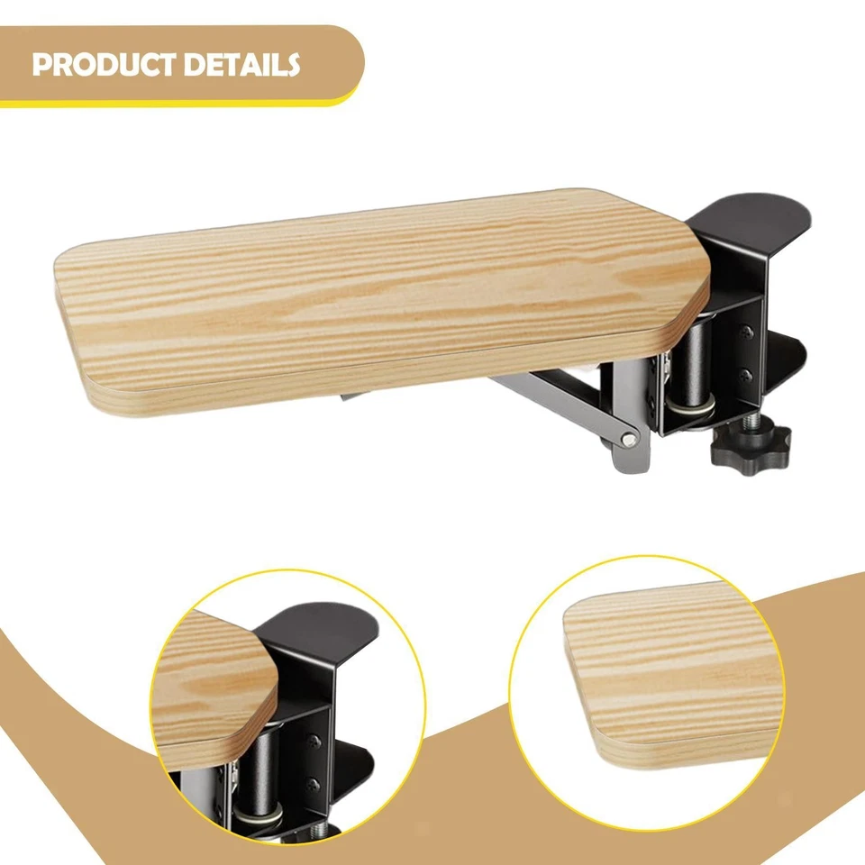 Computer Arm Rest for Desk Elbow Cushion Chairs for Office Home Arm Support - Image 4 of 4