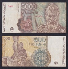 Banknote Romania 500 lei 1991 P.-98b BB/VF