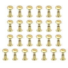 25set Phillips Chicago Screw M5x8mm Binding Post Screw, Gold