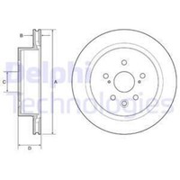 Delphi 2X Bremsscheibe Hinten Ø310 Mm BelüFtet FüR Lexus GS _L1_ 450H GRL1_