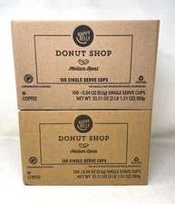 Happy Belly Donut Shop Medium Roast Coffee Keurig K-Cup Pods, 200ct, BB 1/26