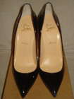 100% AUTH NEW WOMEN LOUBOUTIN PIGALLE FOLLIES BLACK PATENT 100 PUMPS/HEEL US 9.5 — photo 6
