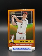 2025 Topps Heritage High #535 Pavin Smith Chrome Orange /25 Diamondbacks
