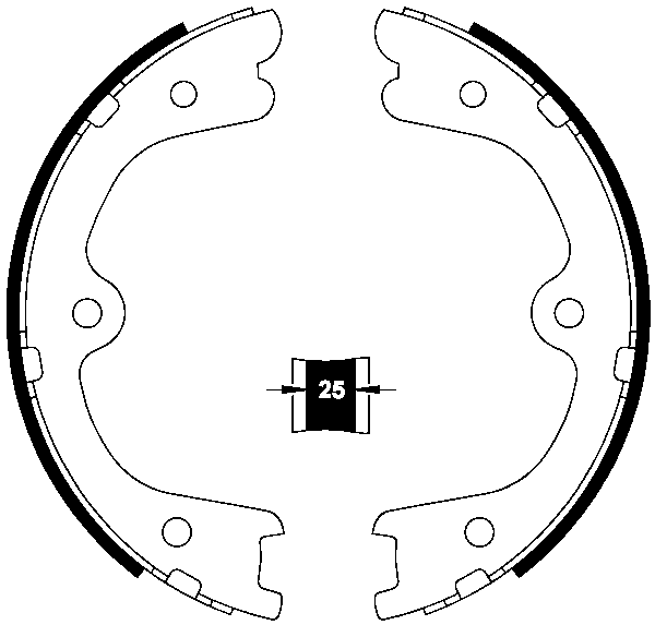 Ate Handbremsbacken Ohne Hebel Hinten Rechts Links FüR Nissan Pathfinder Iii-image