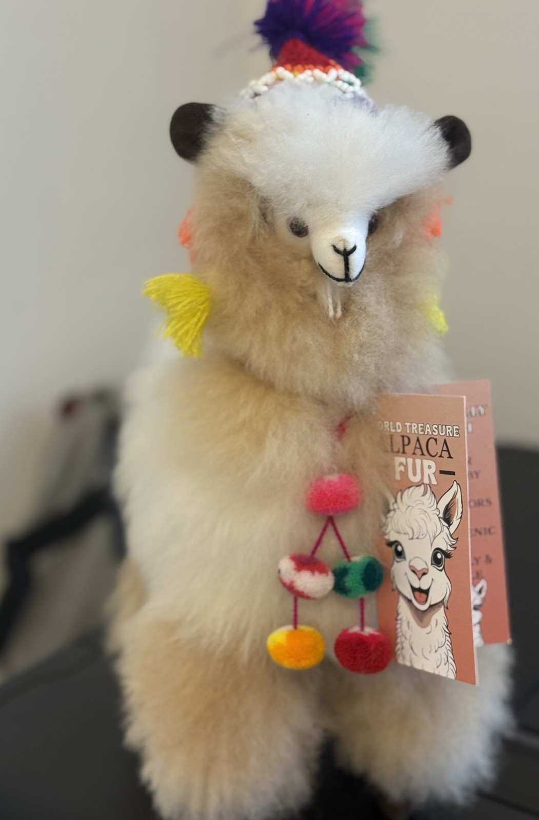 Llama From Alpaca Fur Very Soft High Quality  natural  colors  12” 