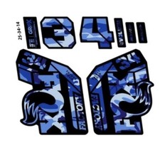 Fork Sticker 2025 FOX 34 Factory GRIP X Mountain Bike Decals Blue Camouflage