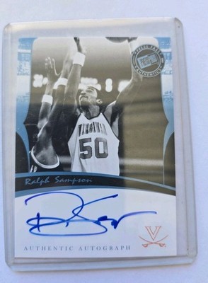 2007 Press Pass Authentic Legends Basketball RALPH SAMPSON on-card Auto - Blue