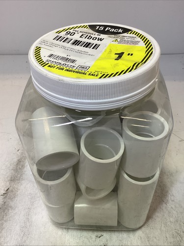 Charlotte Pipe 1" PVC Schedule 40 90° Elbow Fittings 15-Pack PVC023001015HD