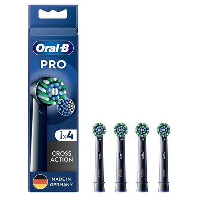 Oral-B Pro CrossAction Schwarz, 4 Stück Aufsteckbürsten #2673978