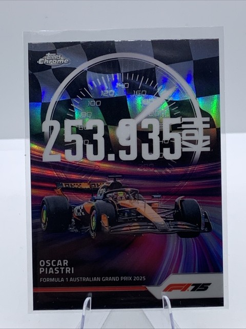 2025 Topps Chrome Formula 1 F1 Oscar Piastri Top Speed Insert #TS-3
