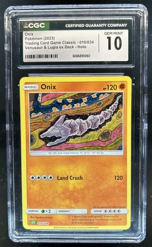 2023 Pokemon Onix Game Classic Venusaur & Lugia ex Deck Holo #010/034 CGC 10