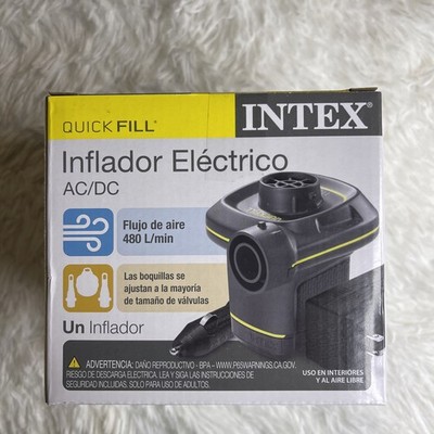 Intex Quick-Fill AC/DC Electric Air Pump, 110-120V AC/12V DC, Indoor and Vehicle