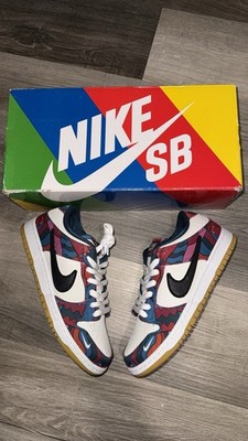 Nike Dunk Low SB Parra Abstract Art Sneakers Size 7 mens