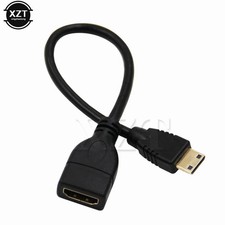 New 1.4 1080p 3D Gold Plated Mini HDMI-to-HDMI Male-Female Adapter Cable