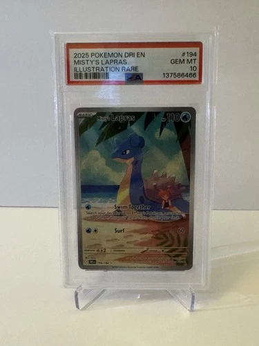Pokemon TCG Sv10 Destined Rivals Misty's Lapras 194/182 IR Holo PSA 10