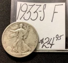 1933 S Walking Liberty Half Dollar F! ENN Coins