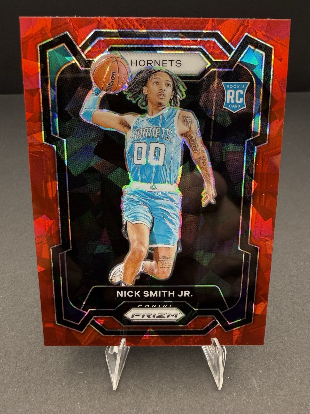 Nick Smith Jr. #135 Prizm Red Ice NBA Basketball 2023-24 Charlotte Hornets RC