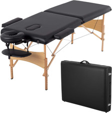 Massage Bed Portable Massage Table 28 Inch Wide Lash Bed Height Adjustable 2 Fol