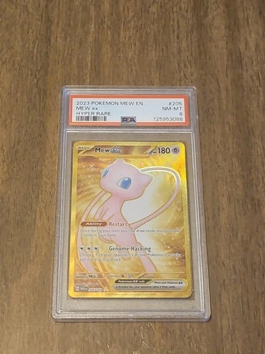 PSA 8 - Mew ex 205/165 Sv: Scarlet & Violet 151 Holo