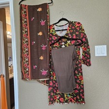 Pakistani Linen Kameez Shalwar With Winter Shawl Pit To Pit 21