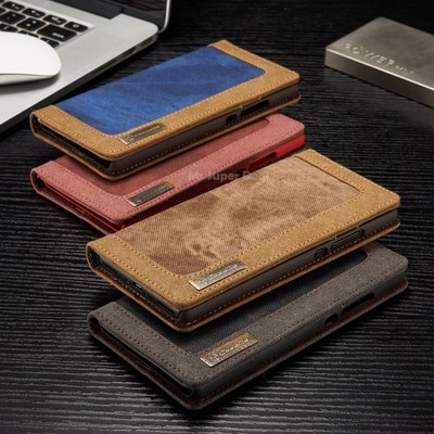Huawei P40 / Pro / Lite Handytasche Jeans Schutzhülle Cover Flip Case Etui