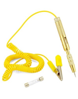 QWORK  6V 12V 24V Auto Spannungsprüfer mit 2.5m Dehnbare Kabel & Krokodilklemme