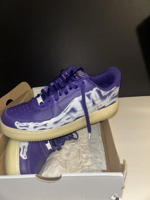 Size 10 - Nike Air Force 1 Low Purple Skeleton