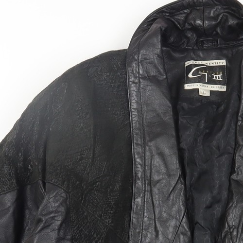 Global Identity Women's Black Leather Jacket L - Picture 5 of 12