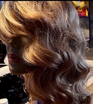 18  100% BRAZILIAN HUMAN HAIR WIG OMBRÉ ROOTS HAND TIED BLONDE BANGS REMY NEW