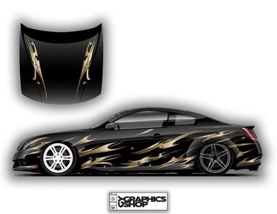 Hun Livery Sides Custom Racing decals drift Decal Sticker Banner JDM Drifting