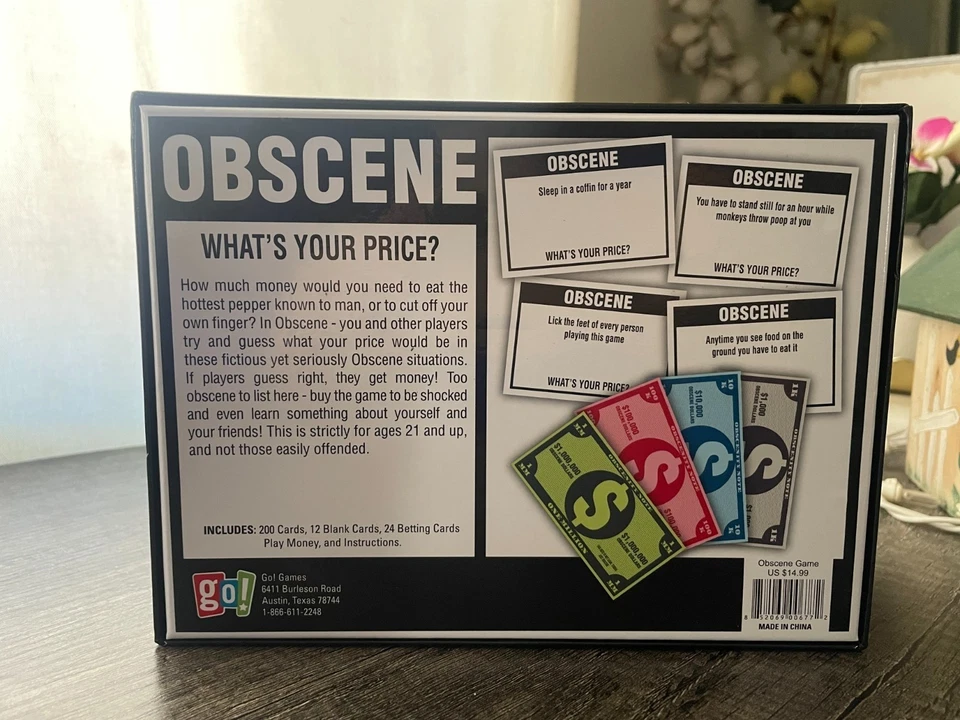 Obscene What's Your Price? Card Game Night by Go! Ages 21+ 2-6 Players Adult - Image 3 of 4