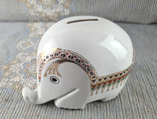 Porzellan Spardose Höchst Elefant Luigi Collani Design ohne Schloss + Schlüssel