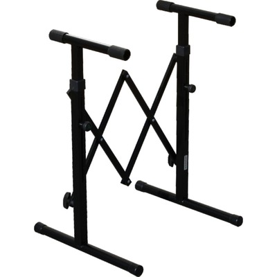 GVI Keyboardständer Schwarz Höhe 60 - 78 cm Auflage 30 cm