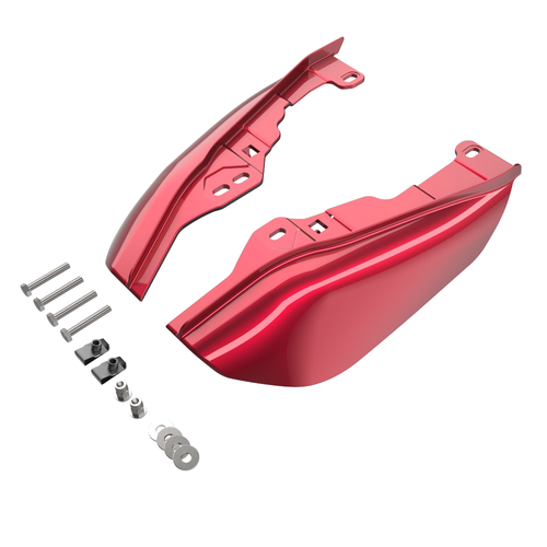 Deflectores de aire de cuadro medio Advanblack Velocity Red Sunglo para Harley Street Road - Imagen 3 de 10