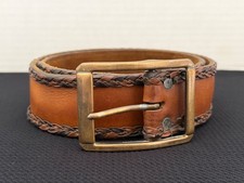 Vintage Levi 1264 Hand-stained Genuine Leather Belt - Size 30 - Made in USA