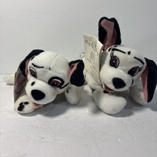 LOT OF 2 VINTAGE NWT Disney Store 101 DALMATIONS LUCKY JEWEL Bean Bag Plush US