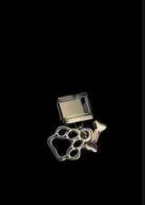 New Silver Underhang Dog Paw Bone Dangly Nomination Style Classic Charm 9mm